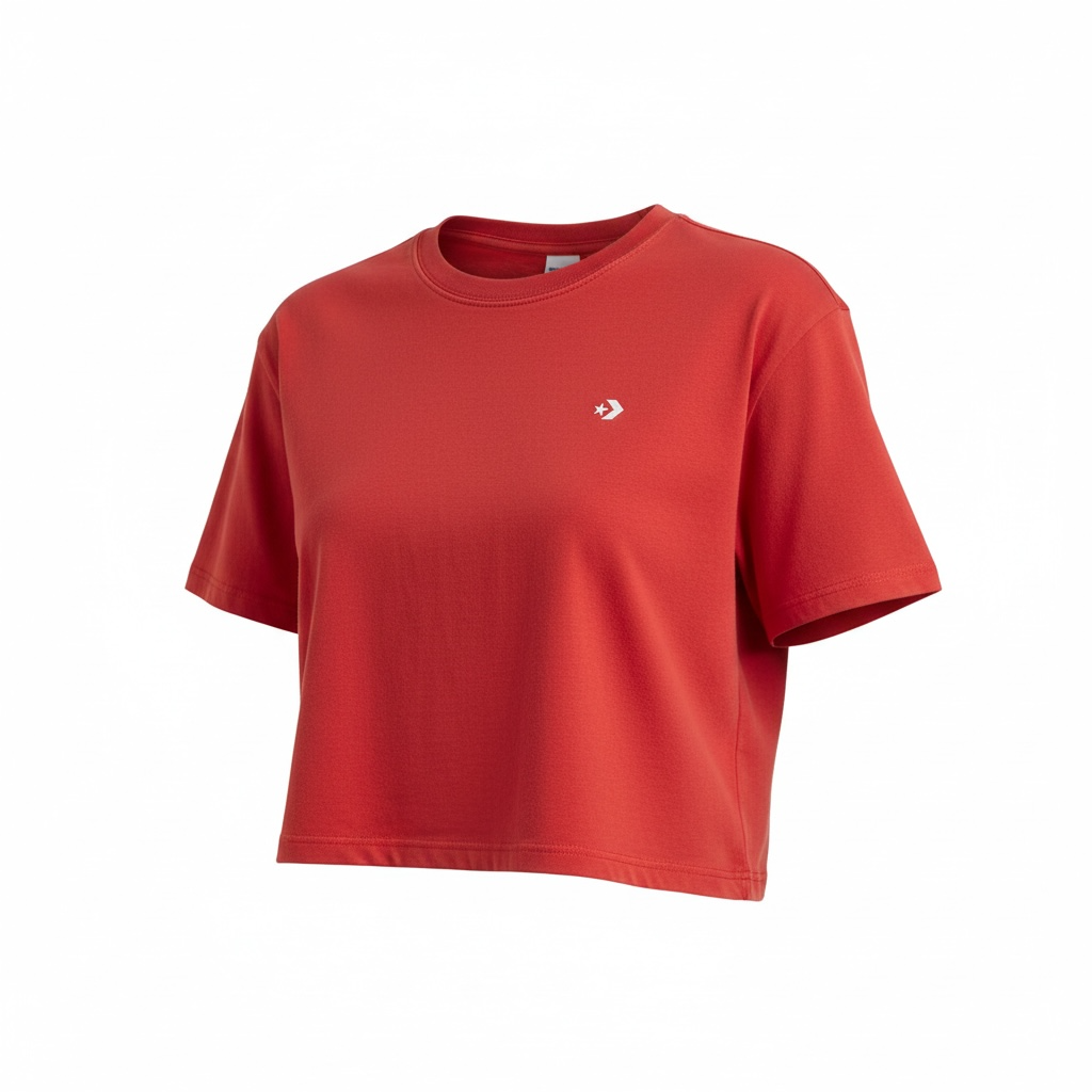Camiseta Crop Top Converse Mujer – Rojo