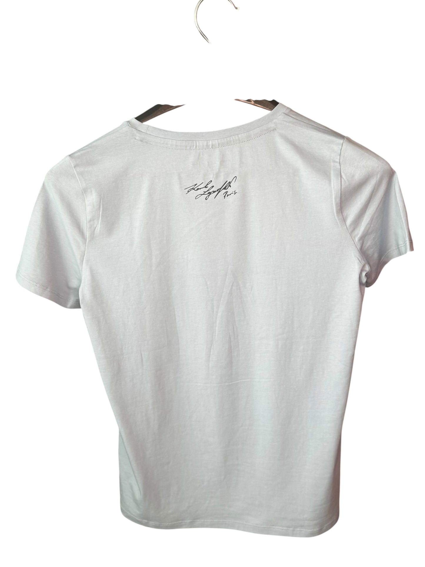 Camiseta azul claro para mujer Karl Lagerfeld con diseño del gato Choupette