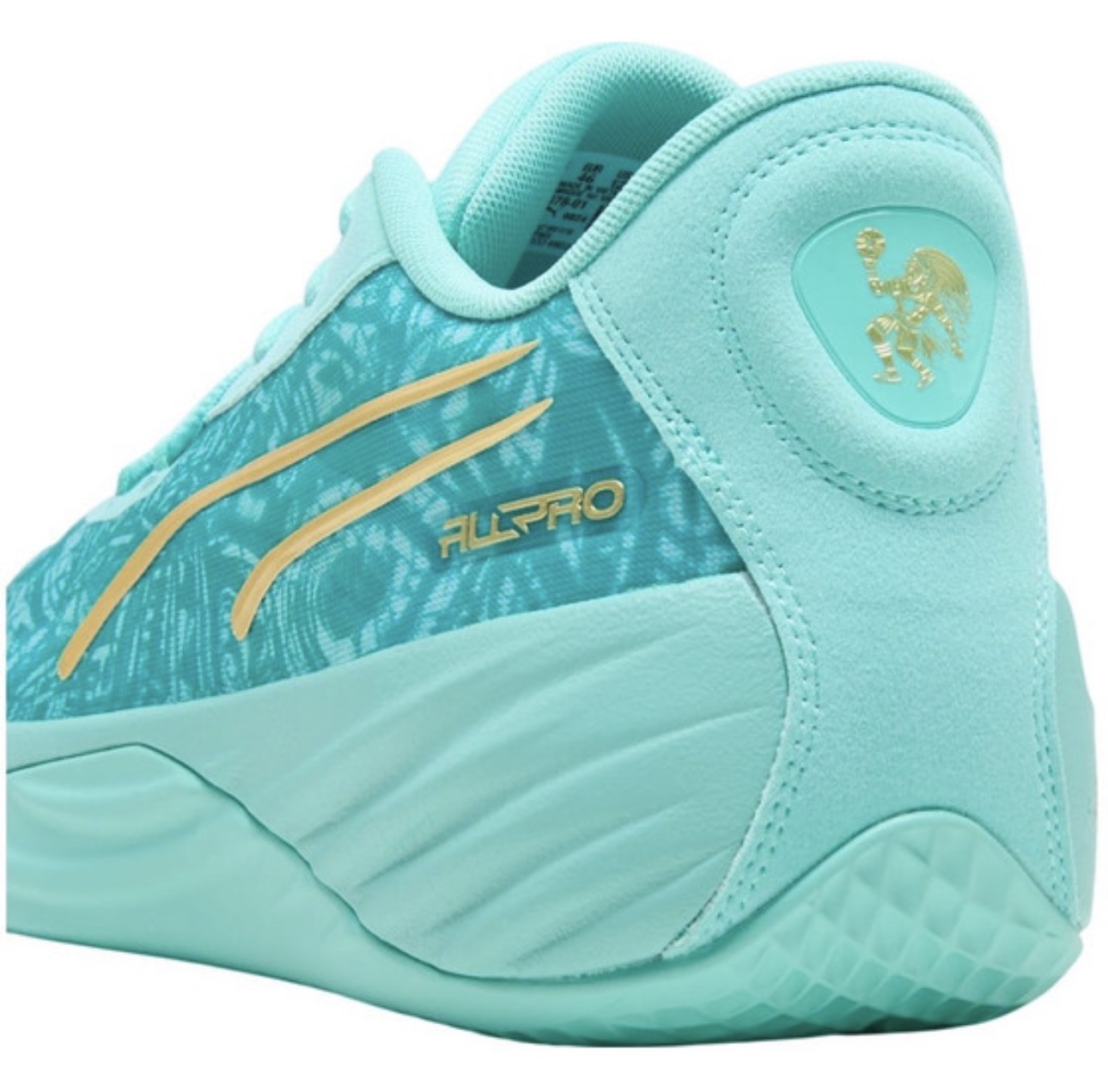 Tenis Puma AllPRO NITRO Verde Turquesa con Detalles Dorados – Estilo Deportivo y Moderno