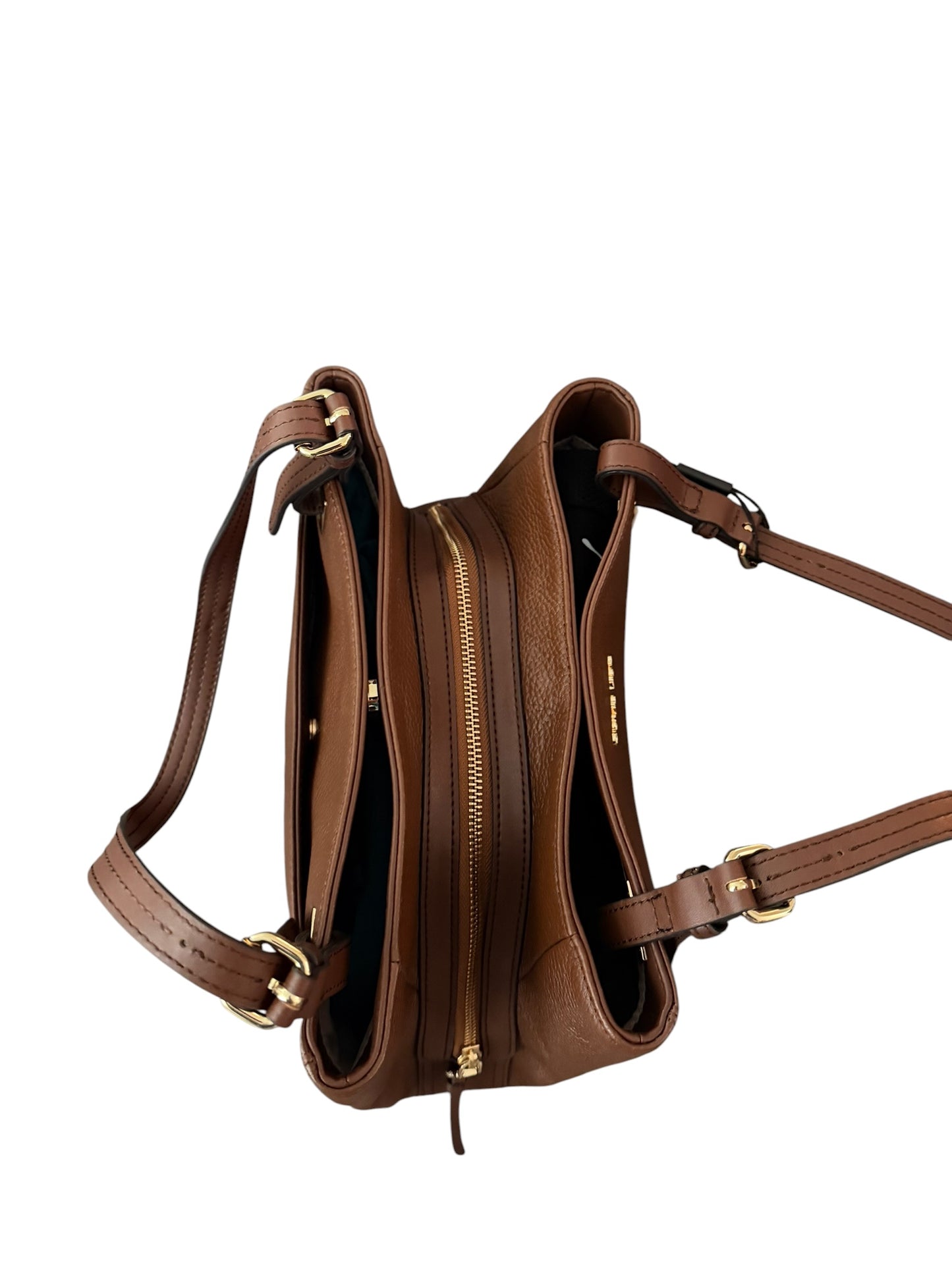 Bolso de Hombro Calvin Klein en Cuero Granulado Café