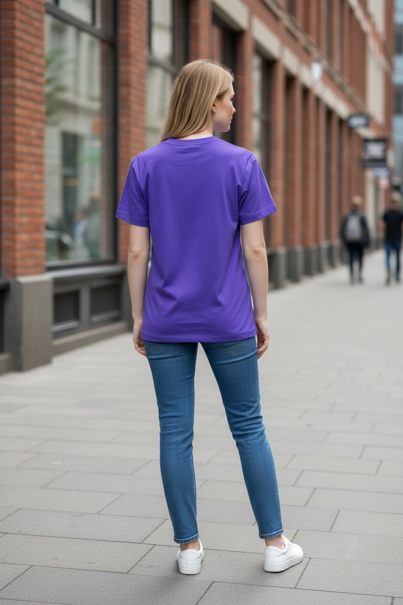 Camiseta Nike para Mujer Morada con Logo Gráfico