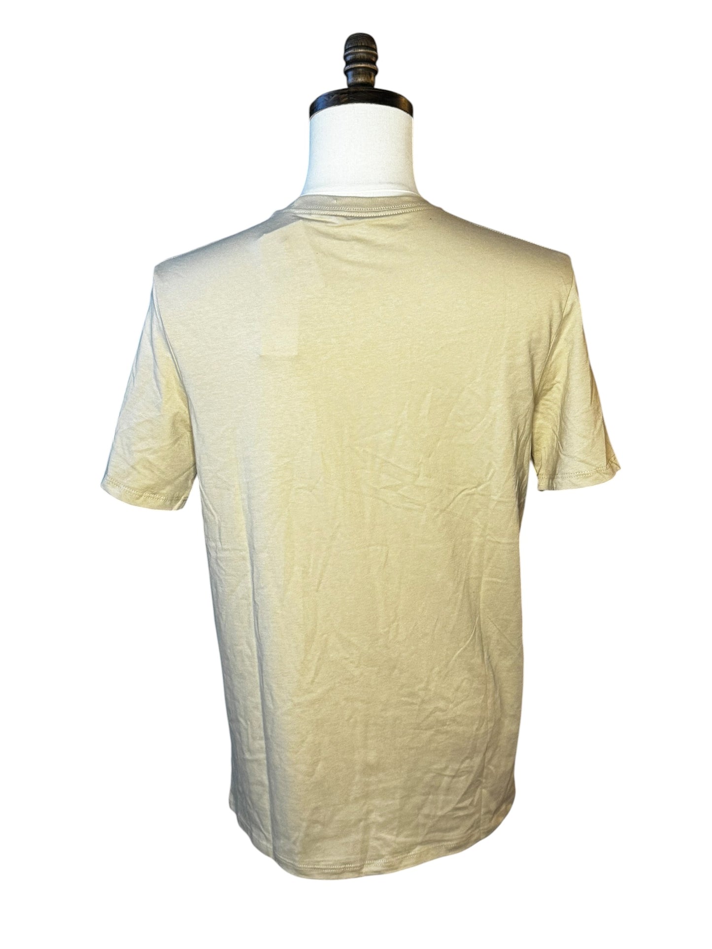 Camiseta Calvin Klein Beige Minimalista con Logo Frontal para Hombre