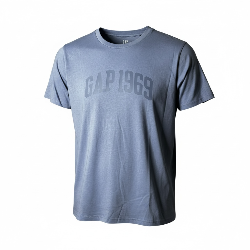 Camiseta GAP Hombre Azul con Logo GAP 1969 (Talla XL)