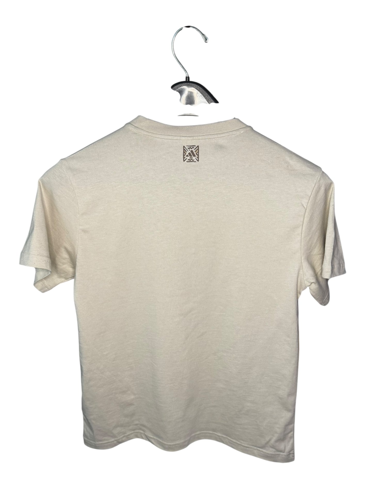 Camiseta Adidas para Mujer Beige con Logo Animal Print