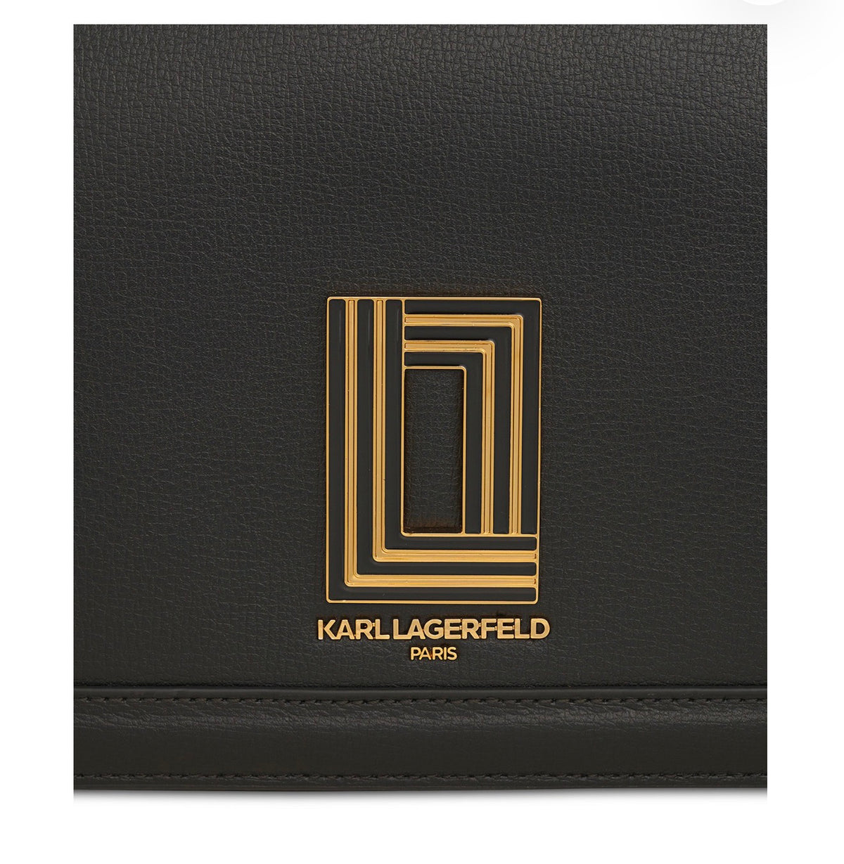 Bolso Cruzado Karl Lagerfeld Paris Simone de Cuero Negro