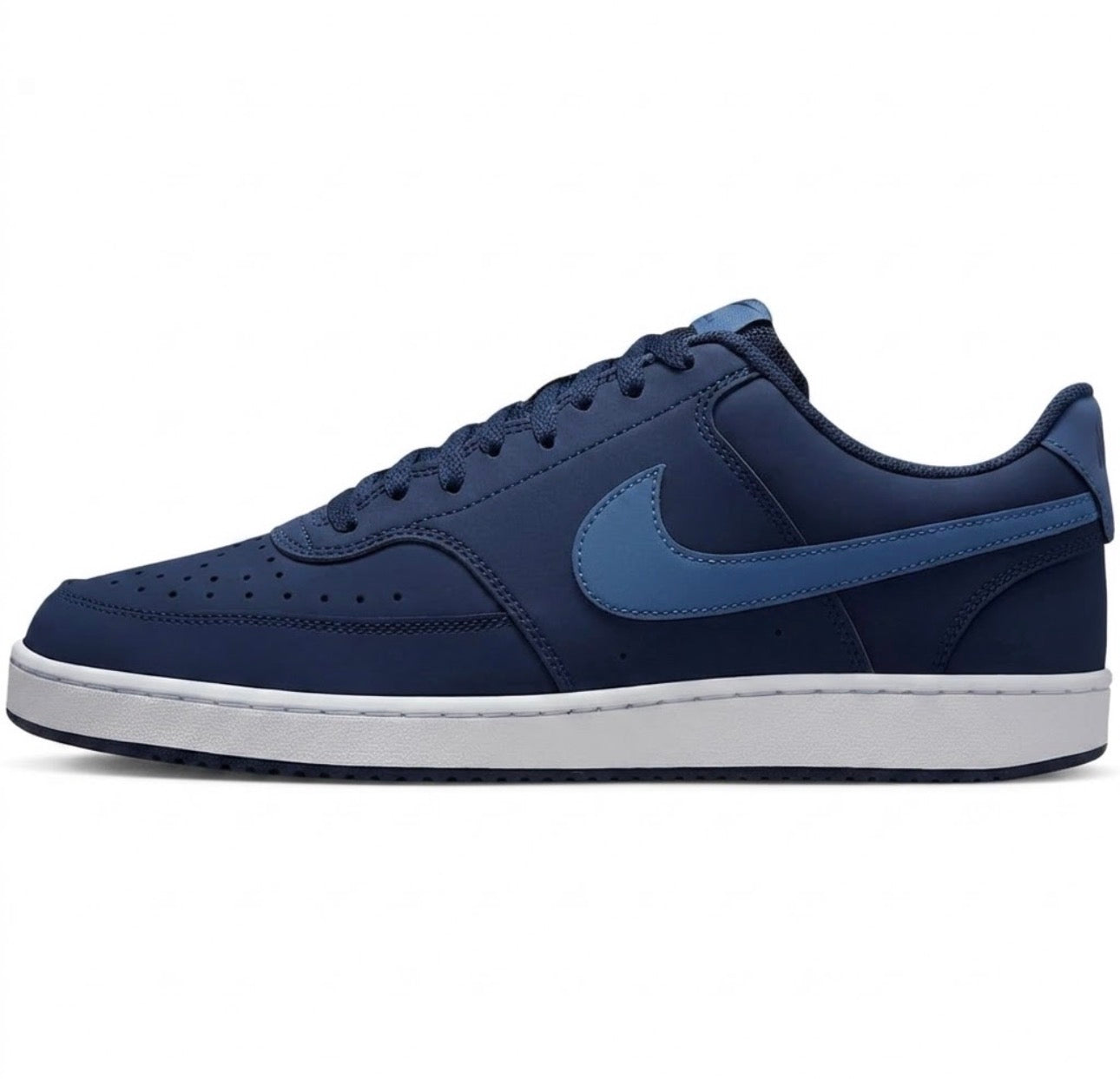 Nike Court Vision Low Hombre – Azul Marino (Estilo Clásico)