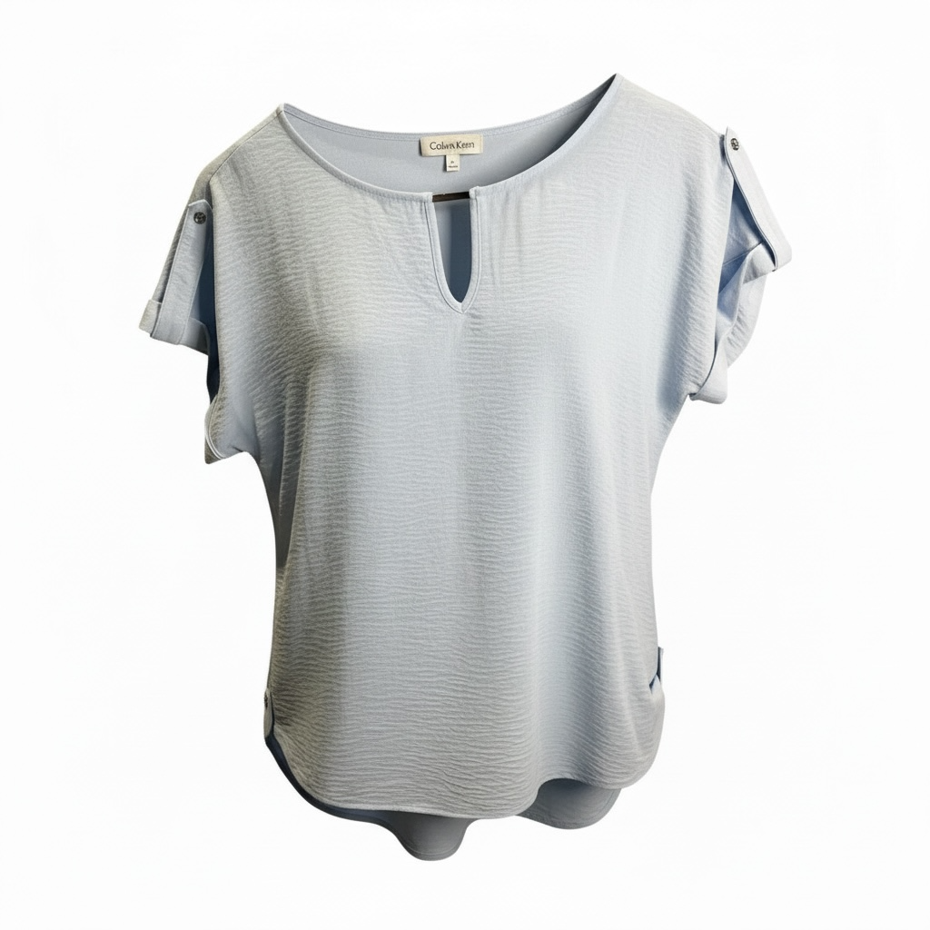 Blusa Calvin Klein azul claro de manga corta