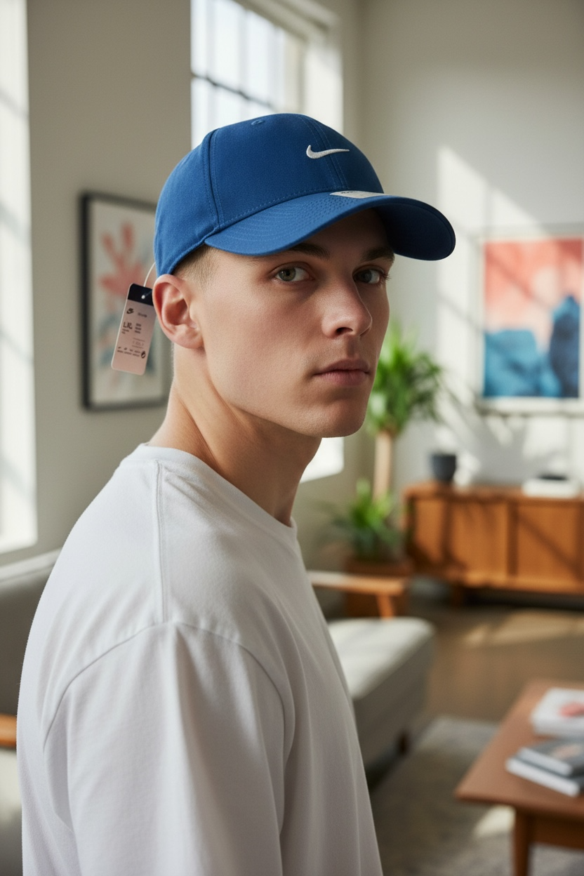 Gorra Nike Club Azul para Hombre Talla L/XL – Logo Swoosh Bordado