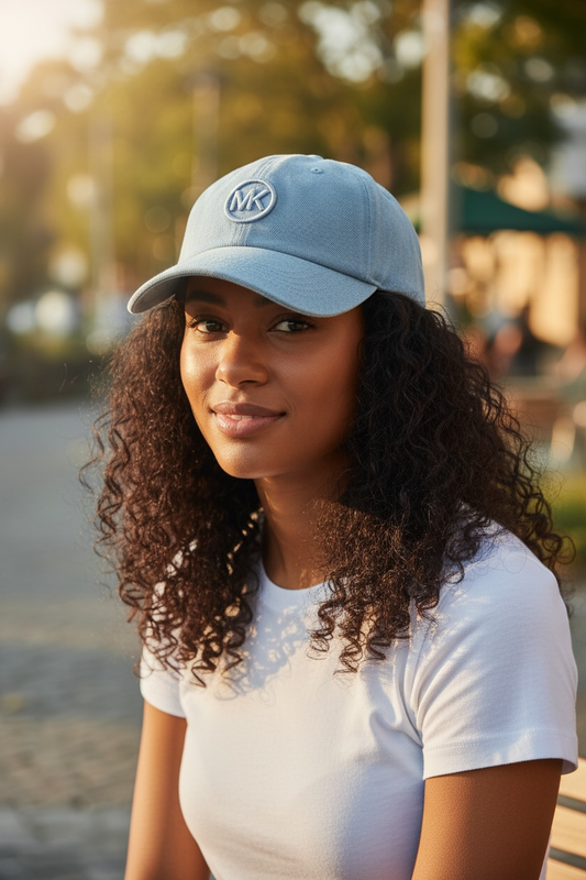 Gorra Michael Kors Denim Azul Claro para Mujer – Gorra Casual con Logo MK