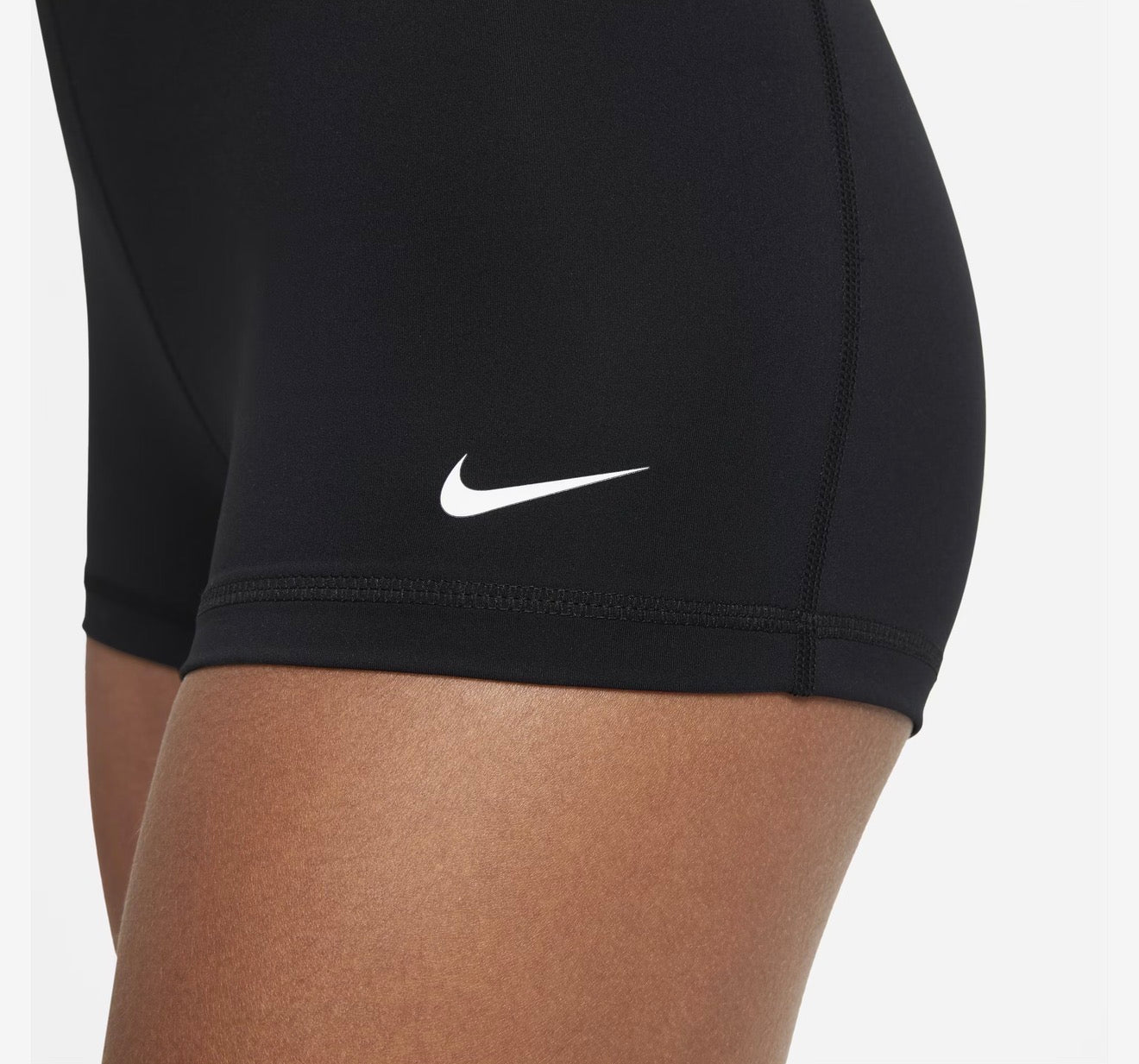Short Nike Pro 5” Mujer Negro/Blanco – Licra Deportiva Original con Tecnología Dri-FIT