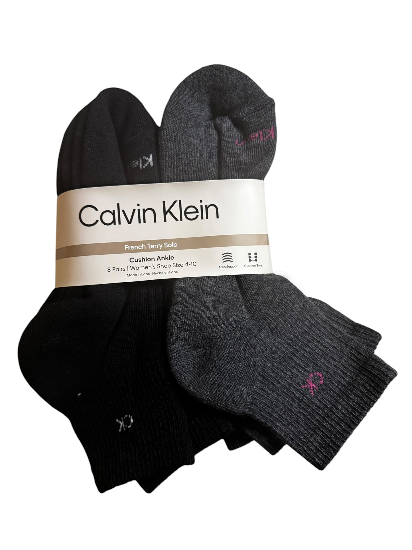 Medias Tobilleras Calvin Klein para Mujer (Paquete de 8) – Colores Clásicos