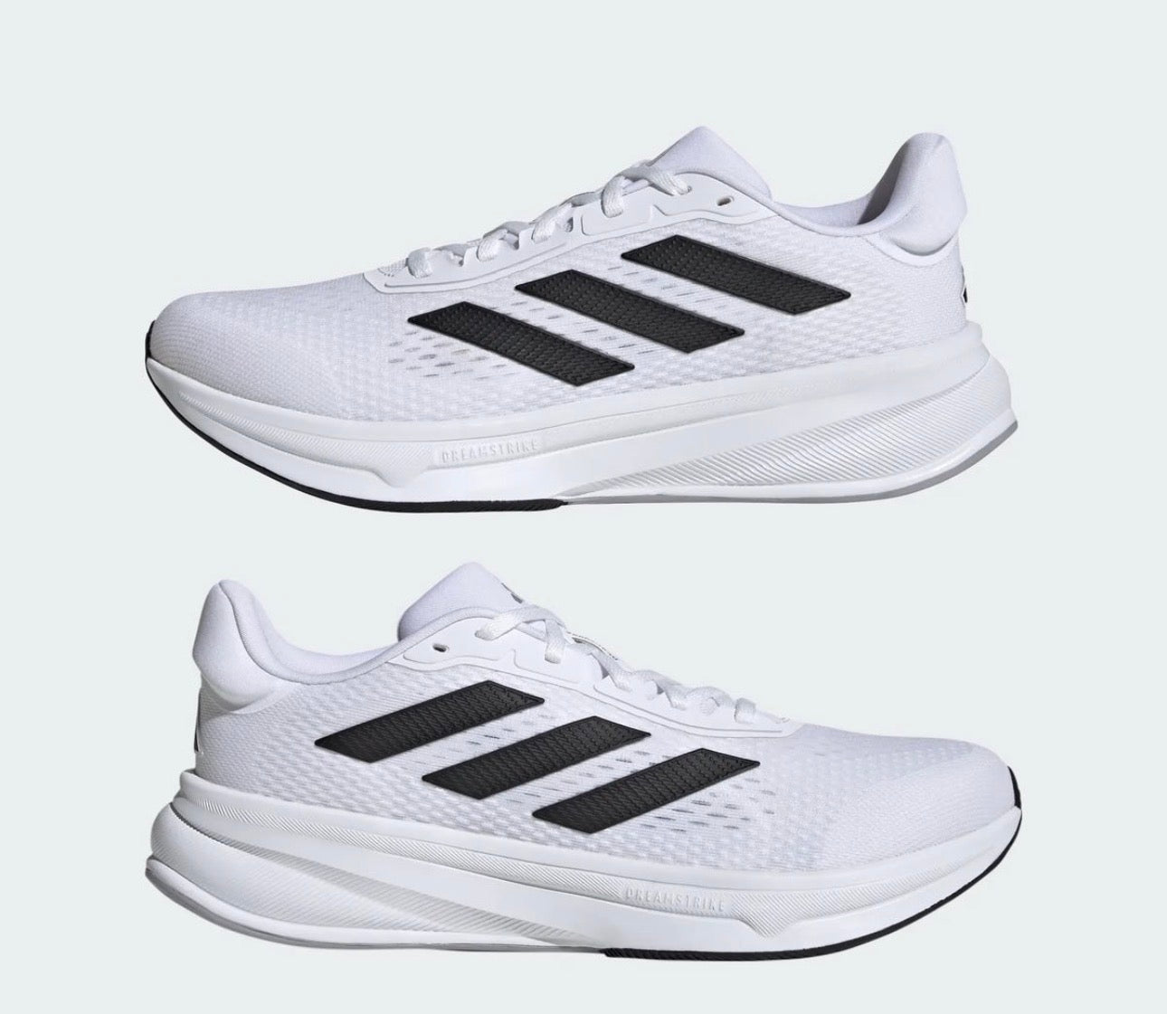 Tenis Adidas Response Hombre Blanco y Negro – Running y Comodidad (Talla 42)