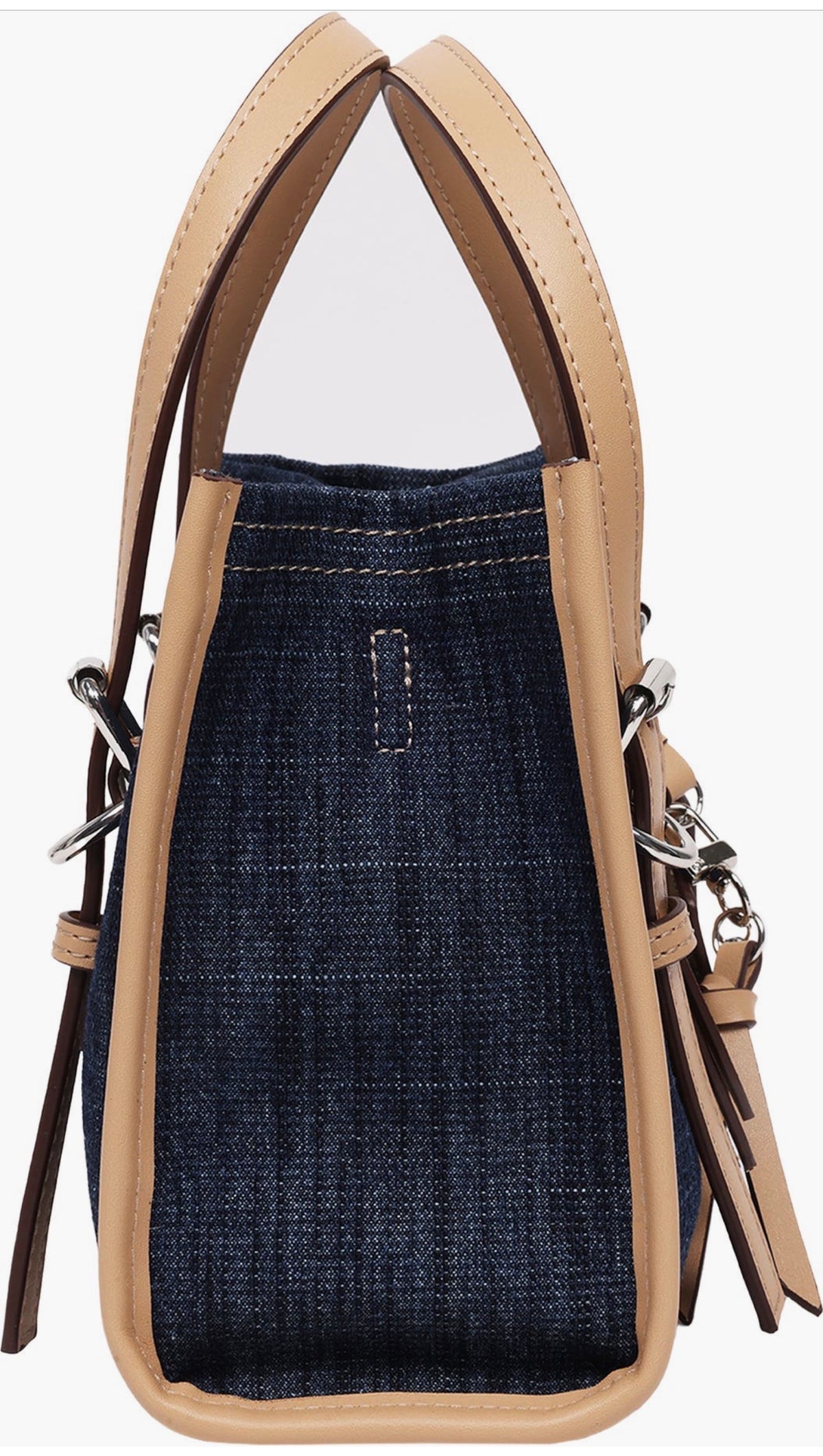 Bolso mini tote True Religion de mezclilla oscura