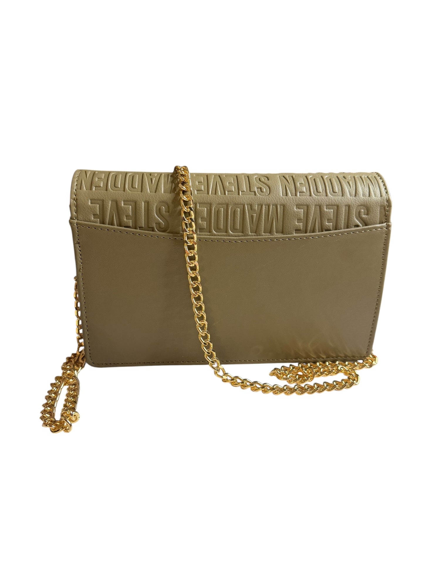Bolso Crossbody Steve Madden Olive con Cadena Dorada – Original