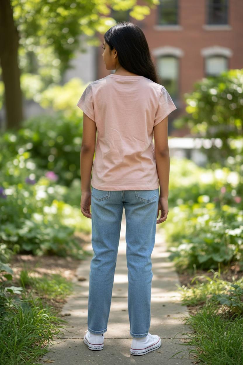 Camiseta Adidas Niña Rosa con Logo Floral – Estilo Casual Deportivo