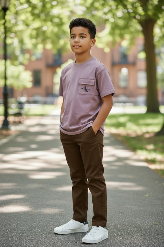 Conjunto Calvin Klein Niño 2 Piezas Talla 6 – Camiseta y Pantalón Casual