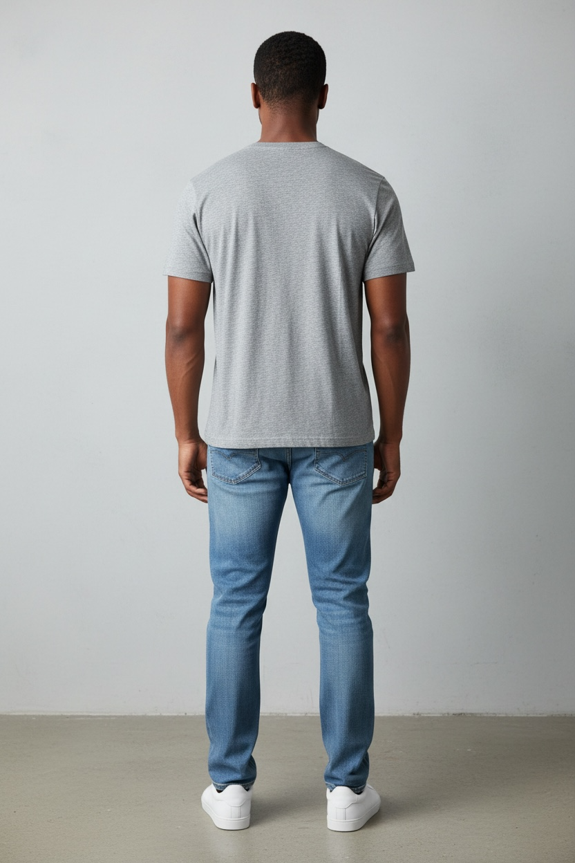 Camiseta Nike Dri-FIT Gris con Logo Swoosh Rojo para Hombre