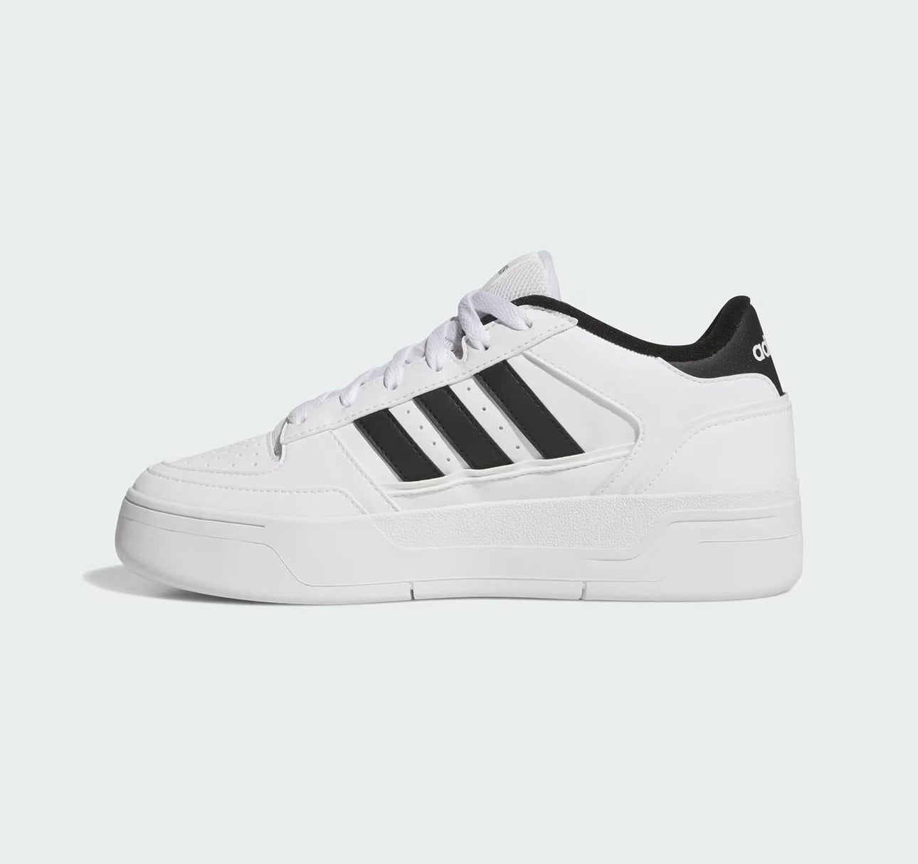 Tenis Adidas Mujer Blancos con Franjas Negras – Estilo Urbano y Moderno