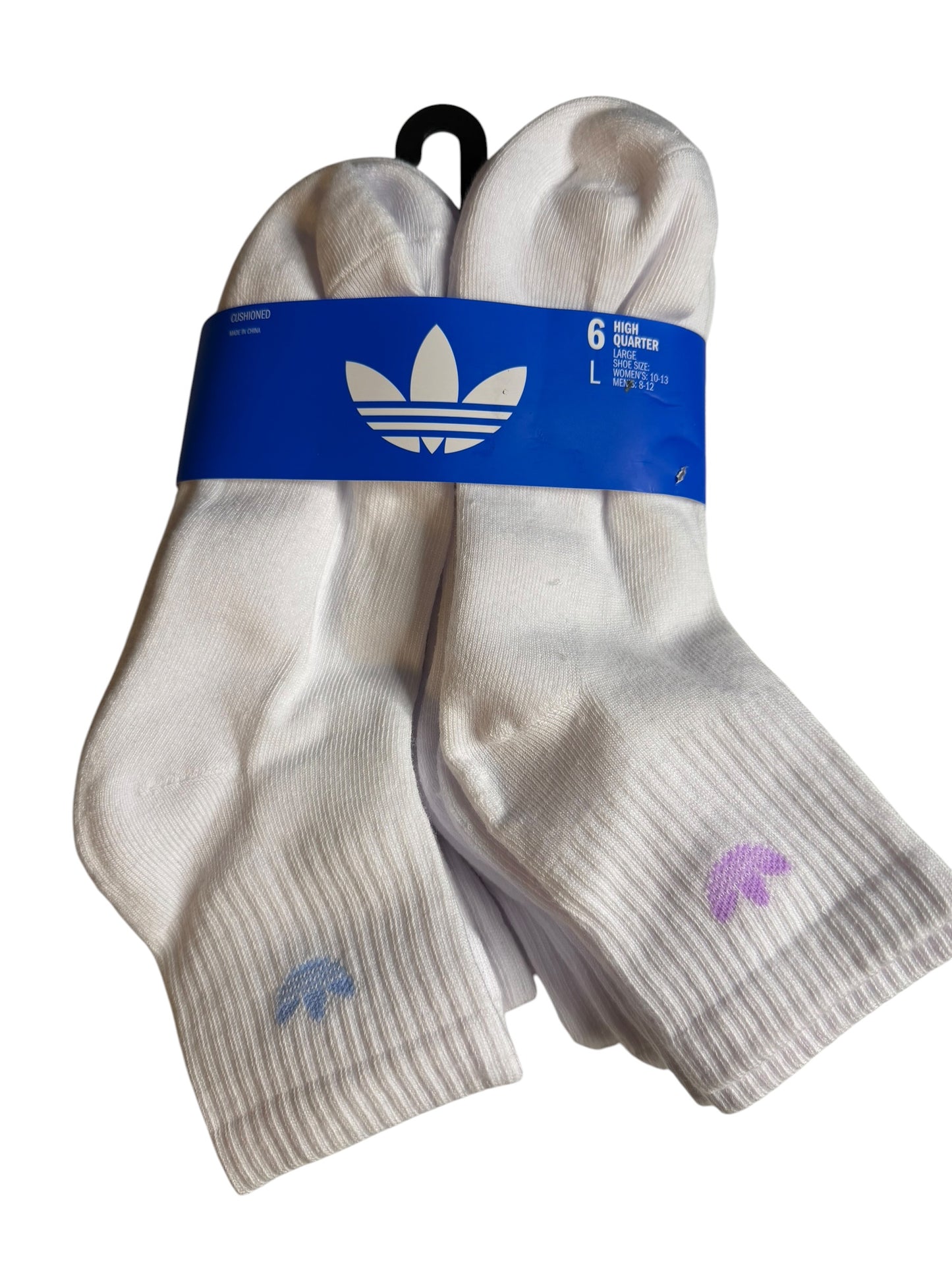 Medias Adidas Originals High Quarter Blancas (Paquete x6) – Unisex