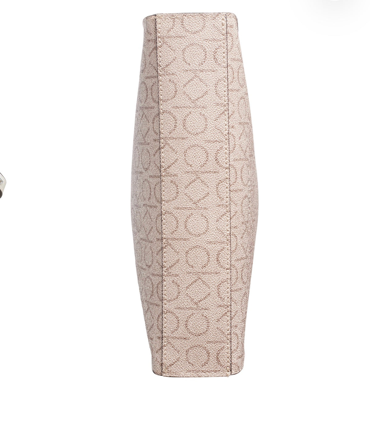Bolso Cruzado Calvin Klein Monograma Taupe y Blanco
