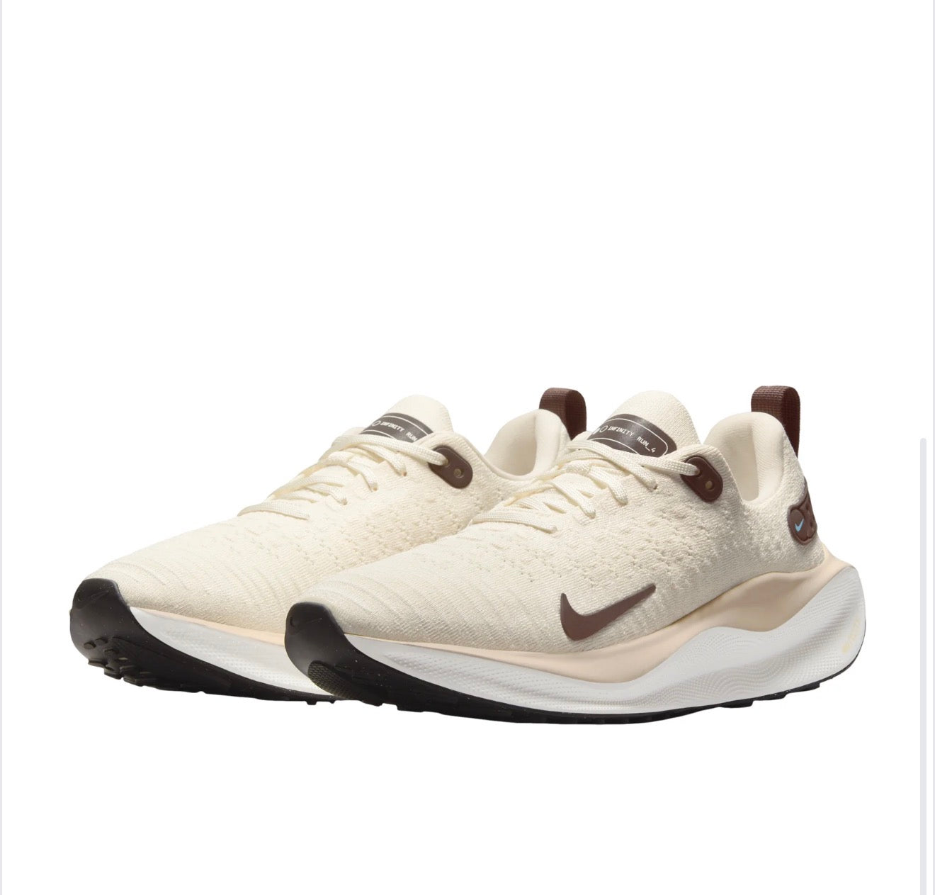 Tenis Nike ReactX Infinity Run para Mujer – Coconut Milk/Baroque Brown
