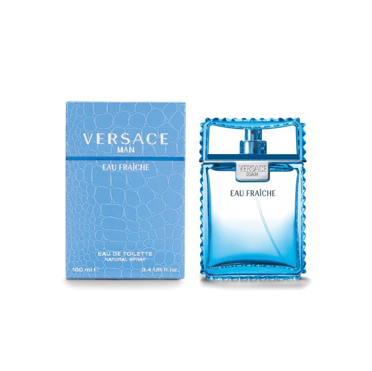Versace Man Eau Fraîche EDT 100ml (3.4 gram oz) – Fragancia Masculina Fresca y Elegante