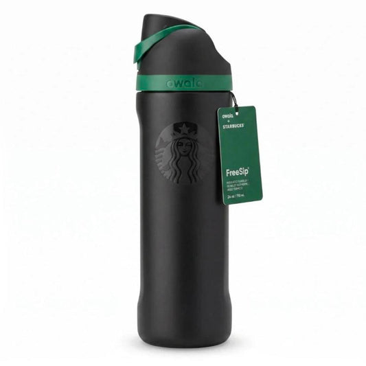 Starbucks x Owala FreeSip 24 oz – Botella Térmica Negra Edición Especial