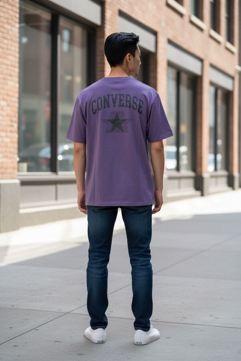 Camiseta Converse All Star Hombre – Marrón / Morado