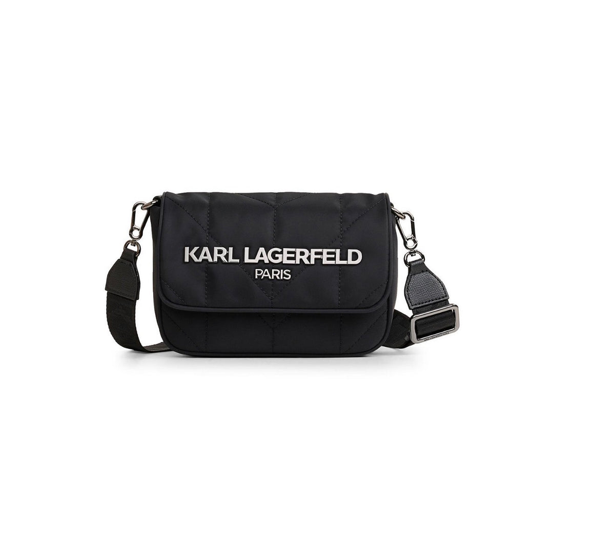 Bolso Cruzado Karl Lagerfeld Paris Voyage Negro Acolchado