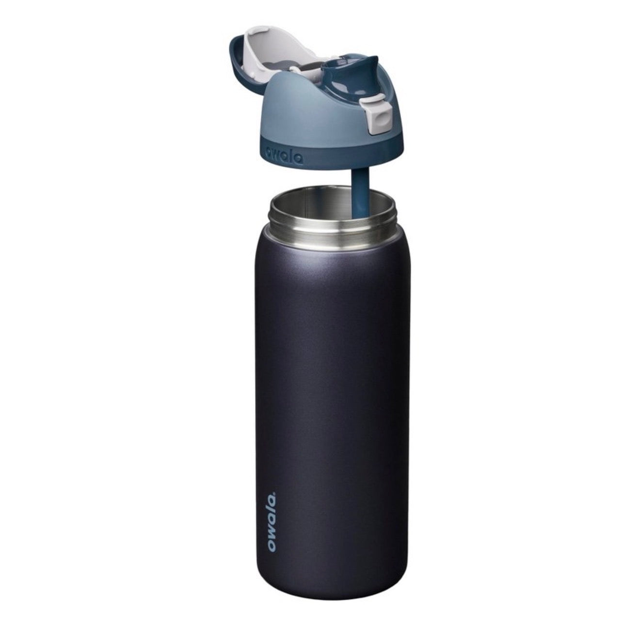 Termo Owala FreeSip Original 32 oz Acero Inoxidable – Color Blue Steel | Mantiene Frío por 24 Horas