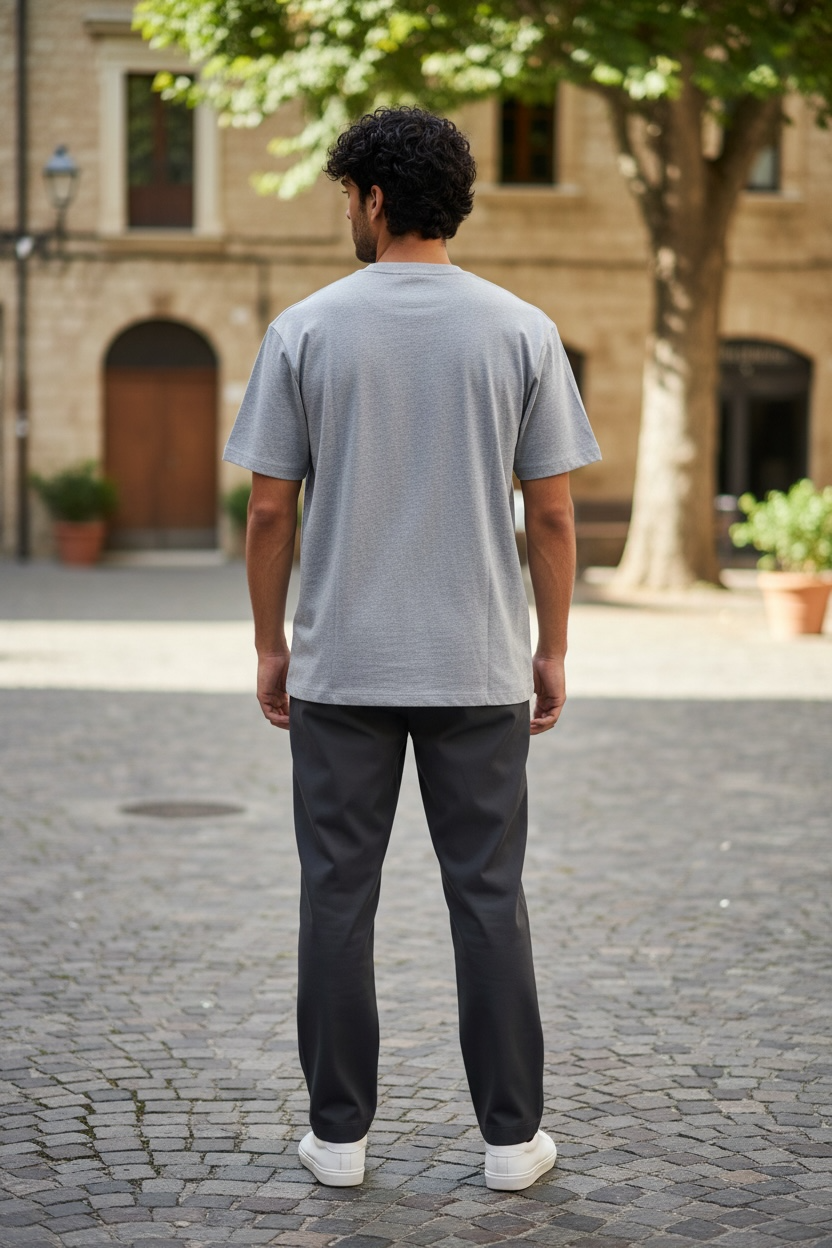 Camiseta Calvin Klein Hombre Azul Jaspeado Logo CK
