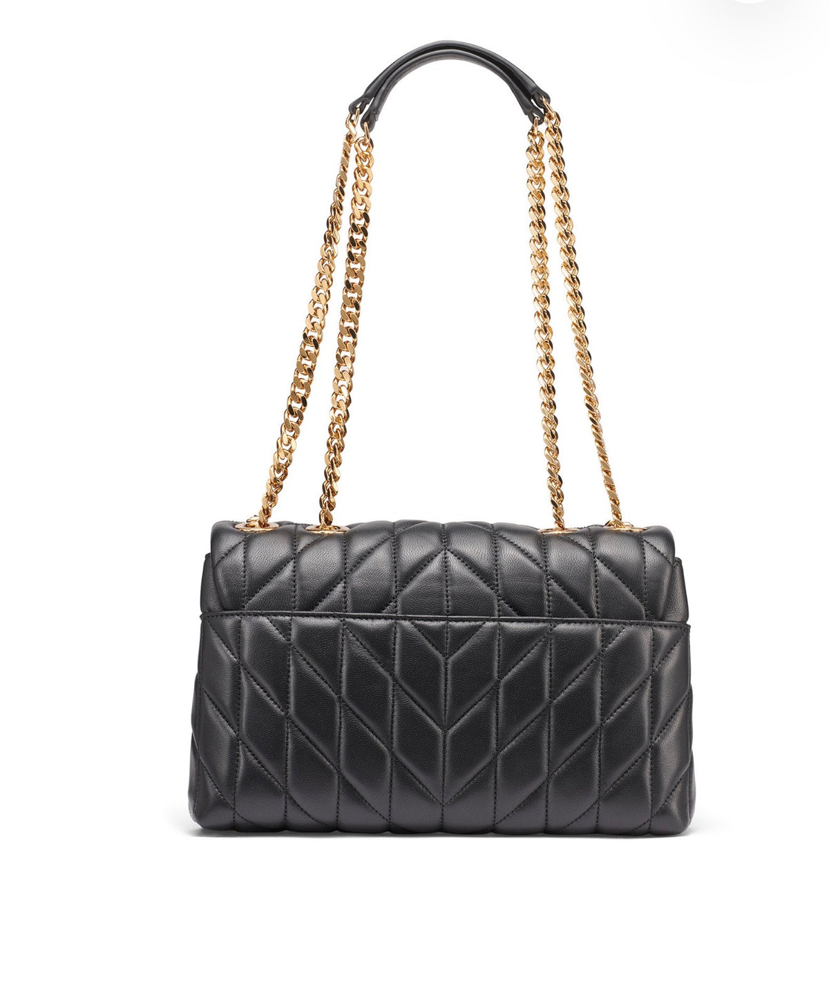Bolso de Hombro Karl Lagerfeld Paris Negro Acolchado con Cadena Dorada