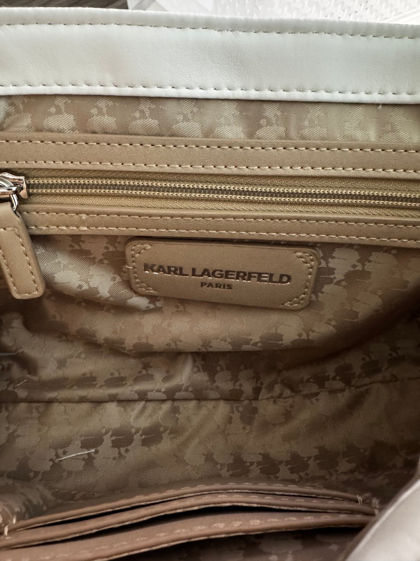 Bolso de Hombro Karl Lagerfeld Paris Agyness en Denim Azul Acolchado