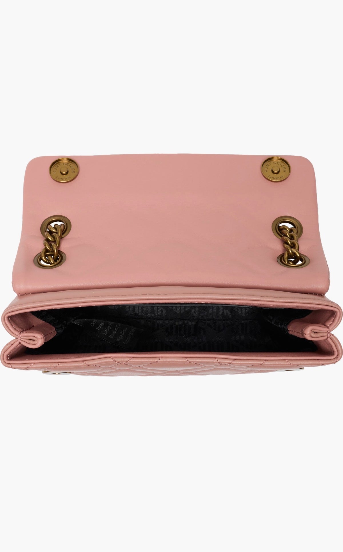 Bolso Crossbody Kurt Geiger London Mini Kingsley en Cuero Rosa Pastel