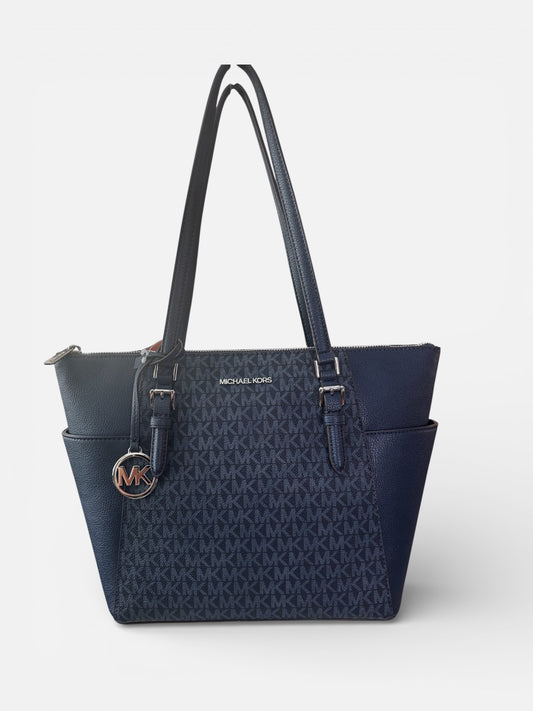 Bolso Michael Kors Mujer Azul Marino – Tote Elegante con Monograma