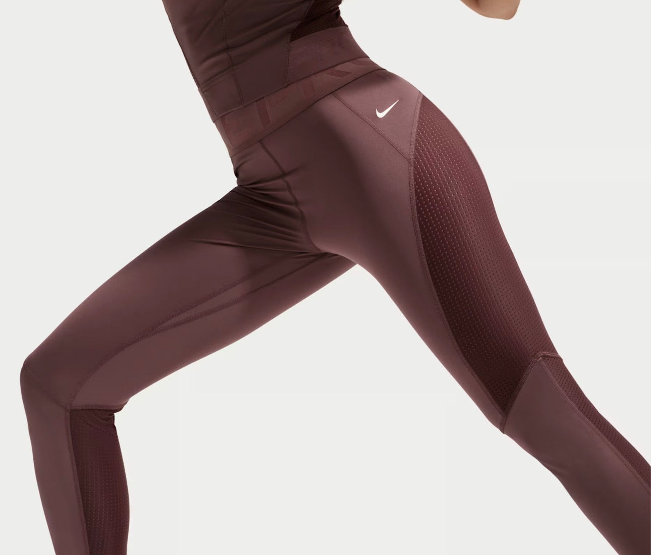 Nike Pro Sculpt Leggings Deportivos de Tiro Alto 7/8 Mujer – Burgundy Crush