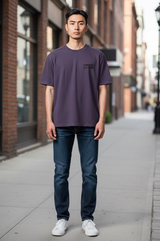 Camiseta Converse All Star Hombre – Marrón / Morado