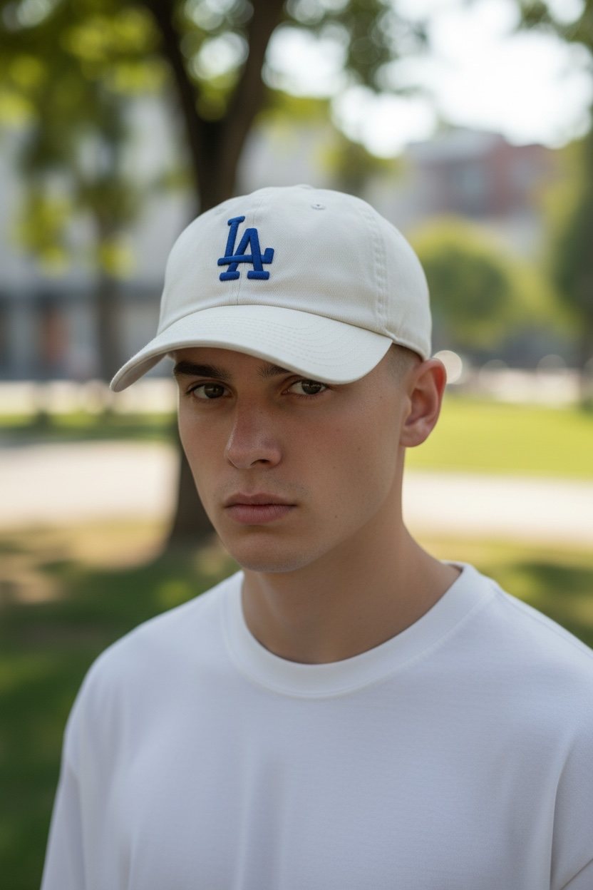 Gorra LA Dodgers Unisex Ajustable – Blanco / Azul