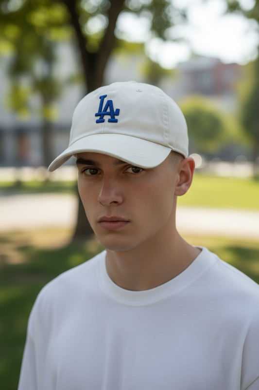 Gorra LA Dodgers Unisex Ajustable – Blanco / Azul