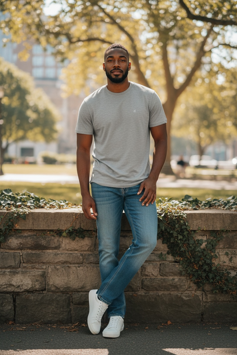 Camiseta Calvin Klein Texturizada Gris para Hombre