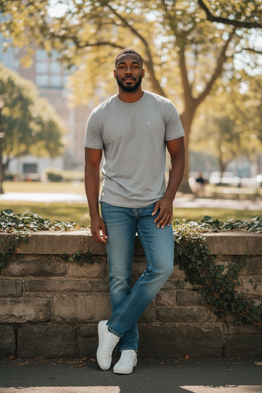 Camiseta Calvin Klein Texturizada Gris para Hombre