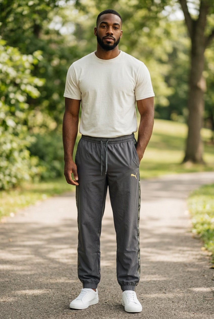 Jogger Deportivo Puma Gris Skies para Hombre – Talla M