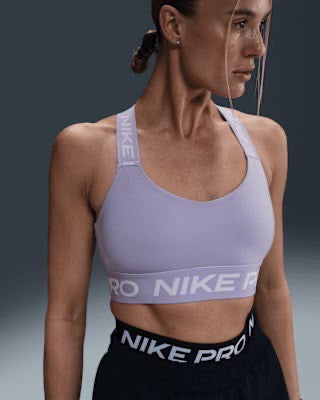 Top Deportivo Nike Pro Mujer Lilac Ice/White Original | Soporte Ligero