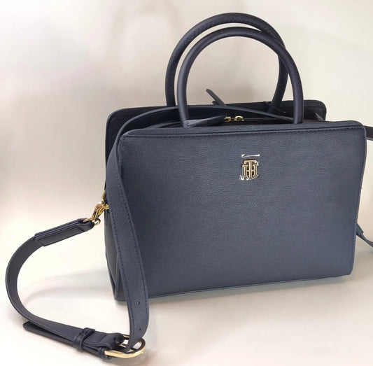 Bolso Satchel Tommy Hilfiger Azul Marino con Correa Ajustable