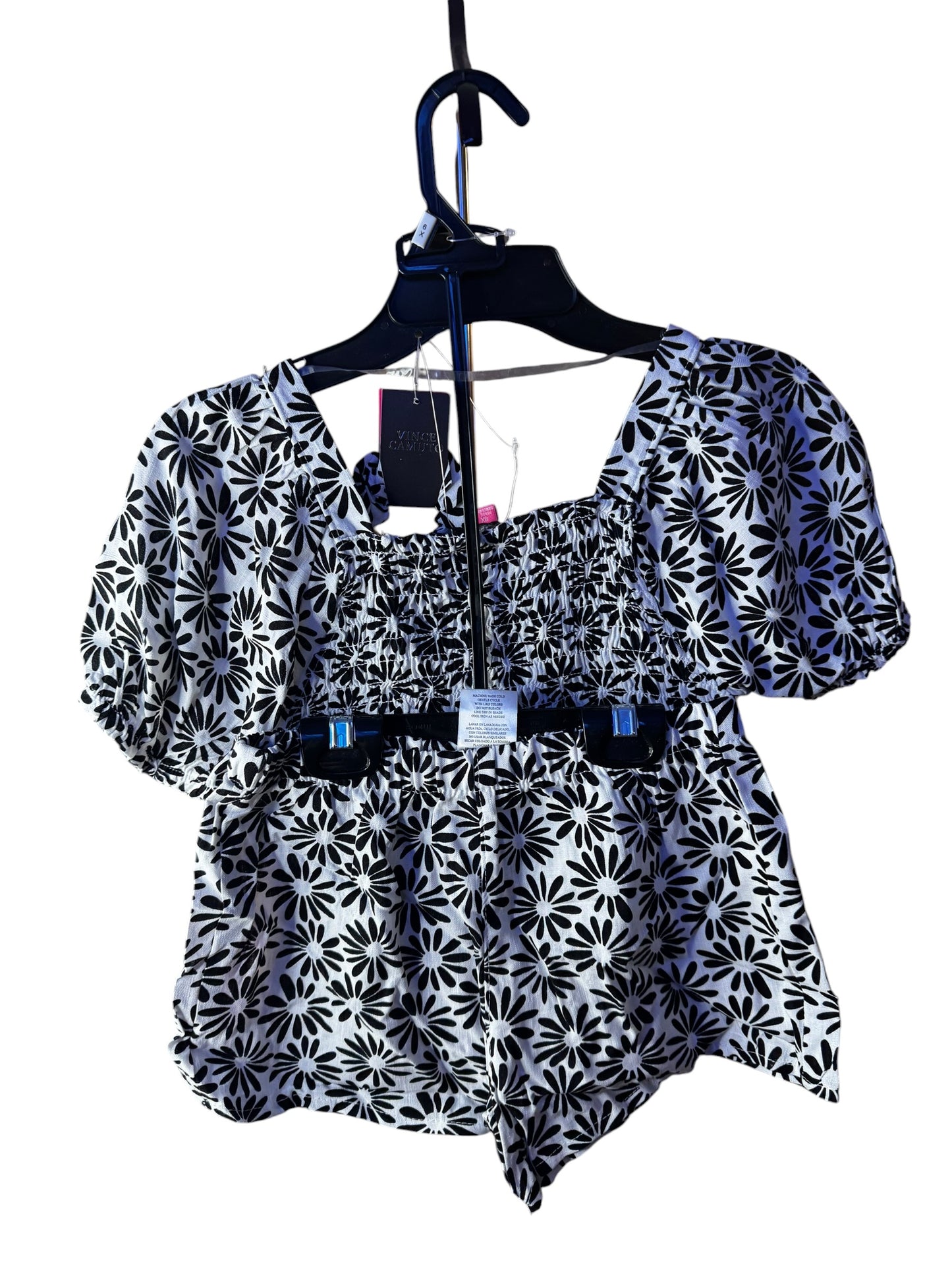 Conjunto Vince Camuto Niña 3 Piezas Talla 6X – Blusa, Short y Accesorio para Cabello