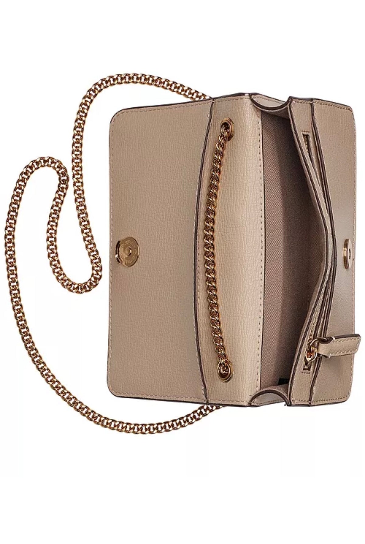 Billetera con Cadena Karl Lagerfeld Paris Lafayette en Cuero Color White Pepper