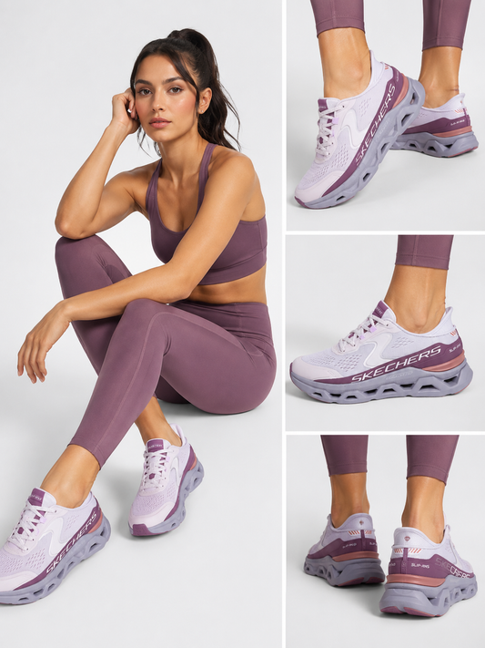 Skechers Slip-ins Glide-Step Altus para Mujer – Tenis Deportivos Color Lila