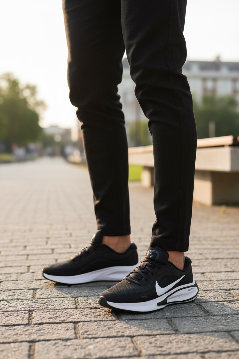 Tenis Nike Journey Run Hombre Negro y Blanco (Talla 42)