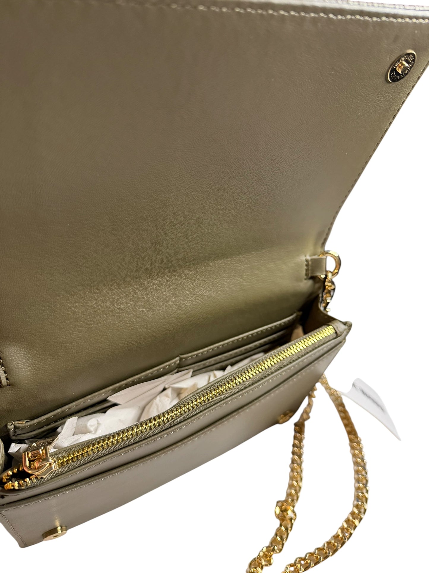 Bolso Crossbody Steve Madden Olive con Cadena Dorada – Original