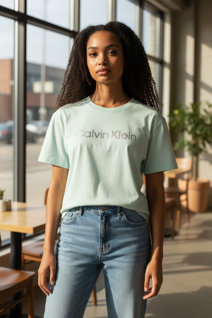 Camiseta Calvin Klein Performance Mujer con Logo Frontal – 4 Colores Disponibles